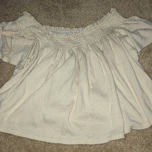 off the shoulder ruffle top